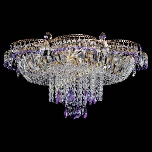 Люстра Камея №1 фиолетовая в Самаре Гусь Хрустальный