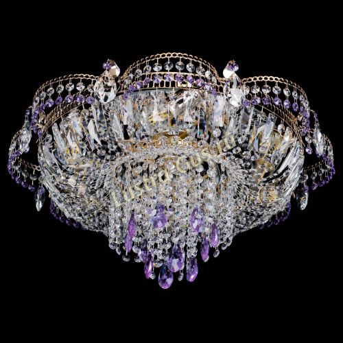 Люстра Камея №1 фиолетовая в Самаре Гусь Хрустальный