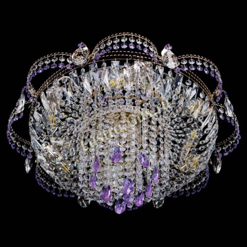 Люстра Камея №1 фиолетовая в Самаре Гусь Хрустальный
