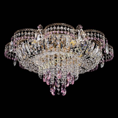 Люстра Камея №1 розовая в Самаре Гусь Хрустальный