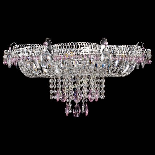 Люстра Камея №1 розовая в Самаре Гусь Хрустальный