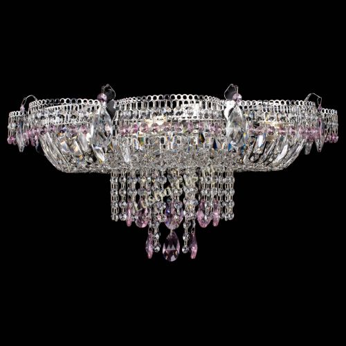 Люстра Камея №1 розовая в Самаре Гусь Хрустальный