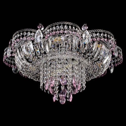 Люстра Камея №1 розовая в Самаре Гусь Хрустальный