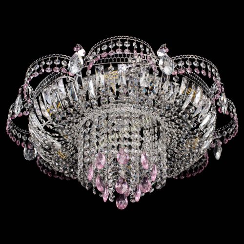 Люстра Камея №1 розовая в Самаре Гусь Хрустальный