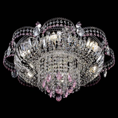 Люстра Камея №1 розовая в Самаре Гусь Хрустальный