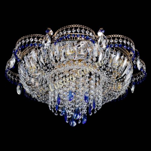 Люстра Камея №1 синяя в Самаре Гусь Хрустальный