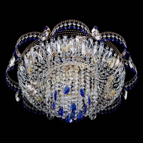 Люстра Камея №1 синяя в Самаре Гусь Хрустальный