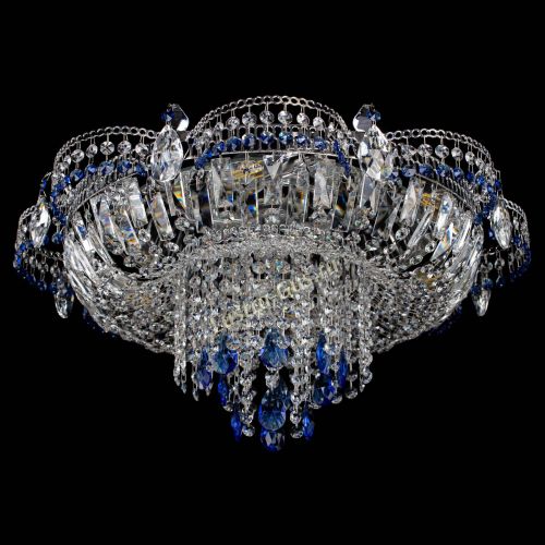 Люстра Камея №1 синяя в Самаре Гусь Хрустальный