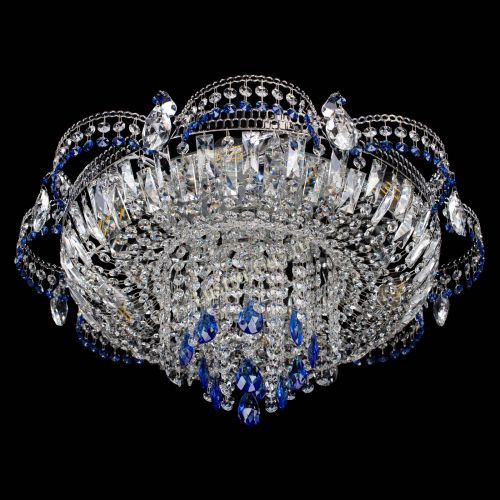 Люстра Камея №1 синяя в Самаре Гусь Хрустальный