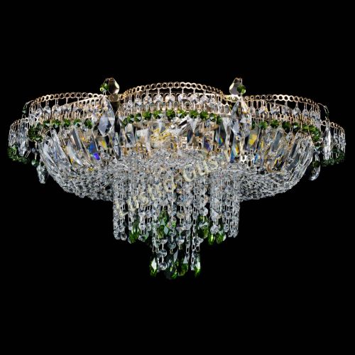 Люстра Камея №1 зеленая в Самаре Гусь Хрустальный