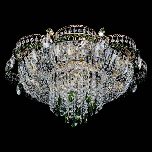 Люстра Камея №1 зеленая в Самаре Гусь Хрустальный