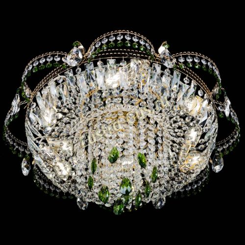 Люстра Камея №1 зеленая в Самаре Гусь Хрустальный