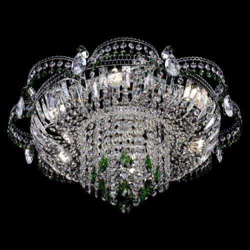 Люстра Камея №1 зеленая в Самаре Гусь Хрустальный