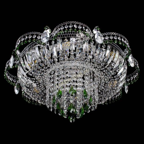 Люстра Камея №1 зеленая в Самаре Гусь Хрустальный