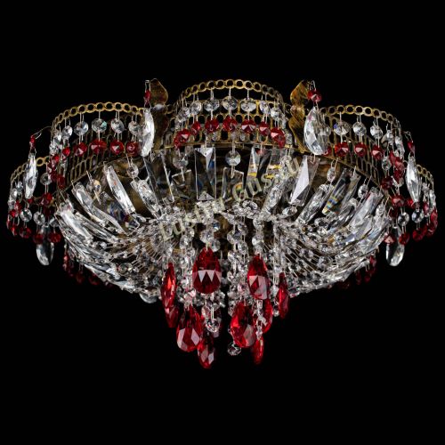 Люстра Камея №4 под бронзу красная в Самаре Гусь Хрустальный