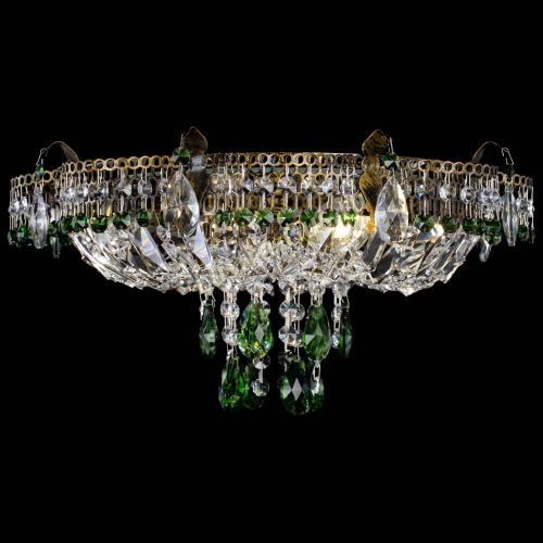 Люстра Камея №4 под бронзу зеленая в Самаре Гусь Хрустальный