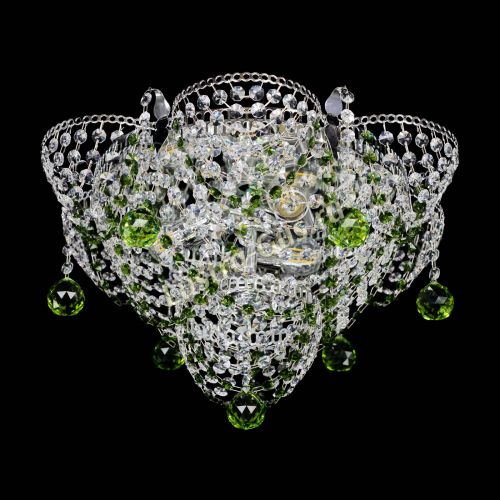 Люстра Камея Анна зеленая в Самаре Гусь Хрустальный