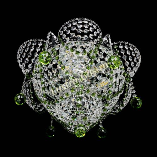 Люстра Камея Анна зеленая в Самаре Гусь Хрустальный