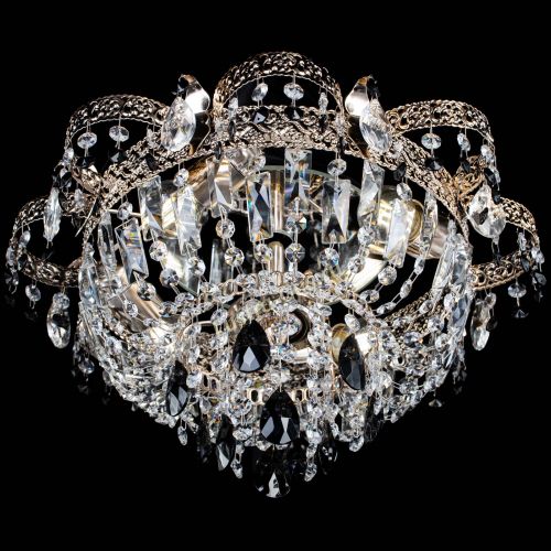 Люстра Камея Флора №4 черная в Самаре Гусь Хрустальный