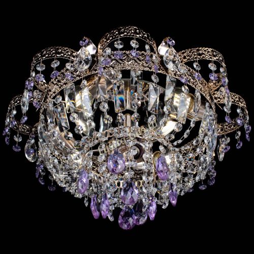 Люстра Камея Флора №4 фиолетовая в Самаре Гусь Хрустальный