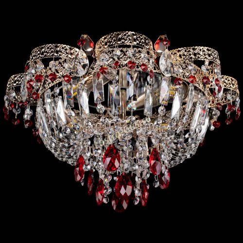 Люстра Камея Флора №4 красная в Самаре Гусь Хрустальный