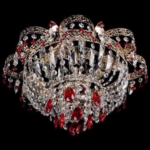 Люстра Камея Флора №4 красная в Самаре Гусь Хрустальный