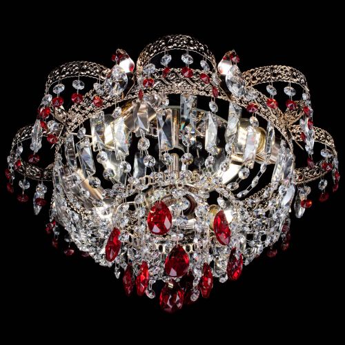Люстра Камея Флора №4 красная в Самаре Гусь Хрустальный