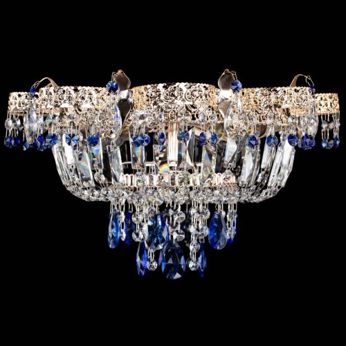 Люстра Камея Флора №4 синяя в Самаре Гусь Хрустальный