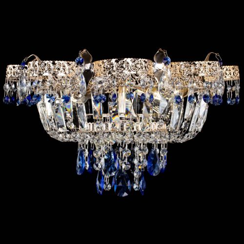 Люстра Камея Флора №4 синяя в Самаре Гусь Хрустальный