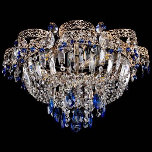 Люстра Камея Флора №4 синяя в Самаре Гусь Хрустальный