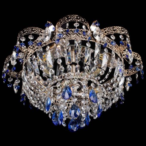 Люстра Камея Флора №4 синяя в Самаре Гусь Хрустальный