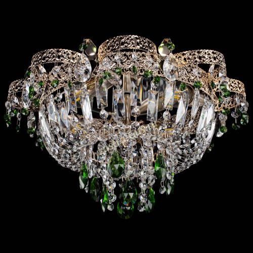 Люстра Камея Флора №4 зеленая в Самаре Гусь Хрустальный