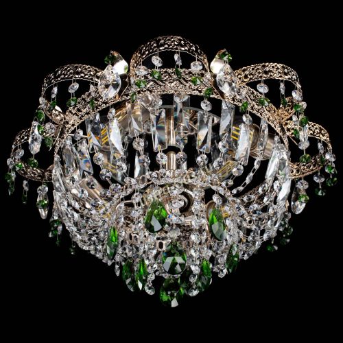 Люстра Камея Флора №4 зеленая в Самаре Гусь Хрустальный