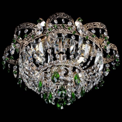 Люстра Камея Флора №4 зеленая в Самаре Гусь Хрустальный