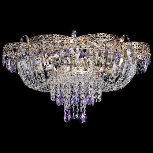 Люстра Камея Флора Журавлик №6 фиолетовая в Самаре Гусь Хрустальный