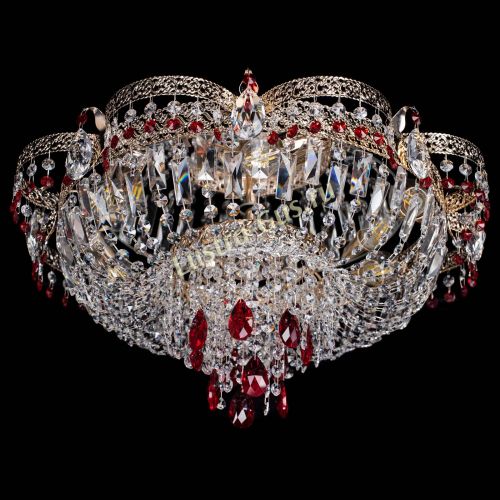 Люстра Камея Флора Журавлик №6 красная в Самаре Гусь Хрустальный