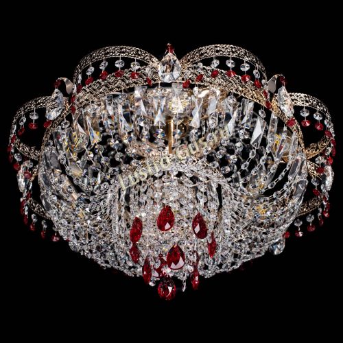 Люстра Камея Флора Журавлик №6 красная в Самаре Гусь Хрустальный