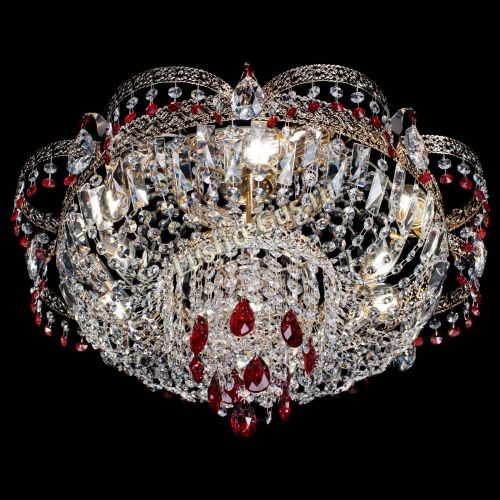 Люстра Камея Флора Журавлик №6 красная в Самаре Гусь Хрустальный