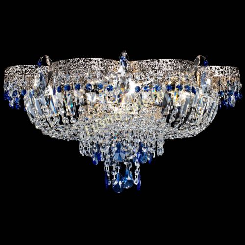 Люстра Камея Флора Журавлик №6 синяя в Самаре Гусь Хрустальный