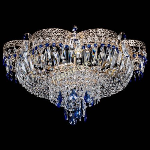 Люстра Камея Флора Журавлик №6 синяя в Самаре Гусь Хрустальный