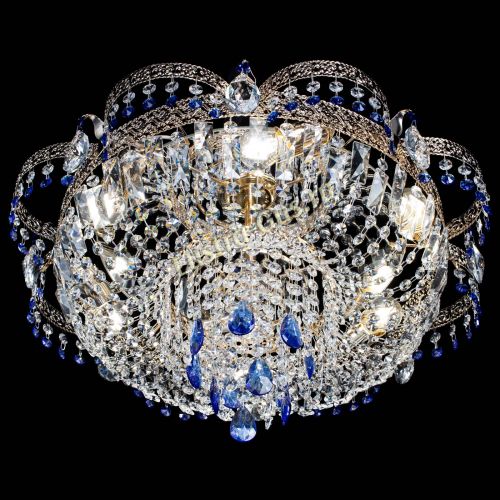 Люстра Камея Флора Журавлик №6 синяя в Самаре Гусь Хрустальный