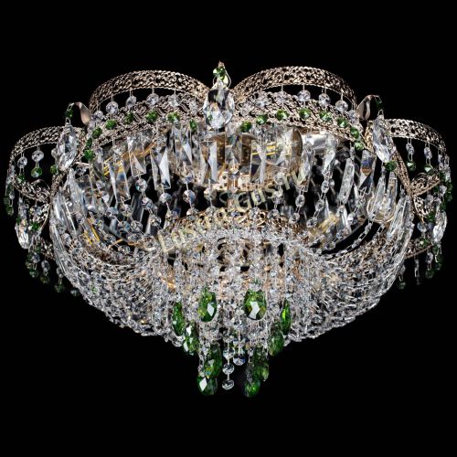 Люстра Камея Флора Журавлик №6 зеленая в Самаре Гусь Хрустальный