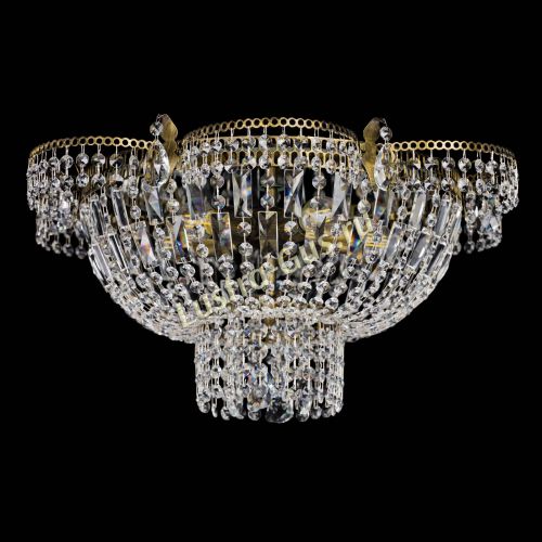 Люстра Камея №1 под бронзу прямая в Самаре Гусь Хрустальный