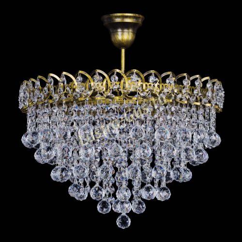 Люстра Капель Пирамида Шар 30 с подвесом под бронзу в Самаре Гусь Хрустальный