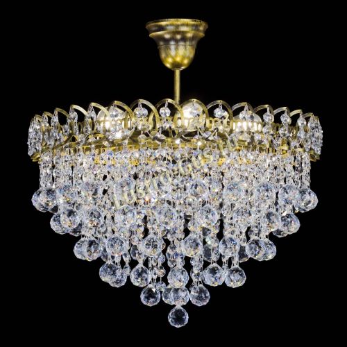 Люстра Капель Пирамида Шар 30 с подвесом под бронзу в Самаре Гусь Хрустальный