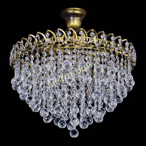 Люстра Капель Пирамида Шар 30 с подвесом под бронзу в Самаре Гусь Хрустальный