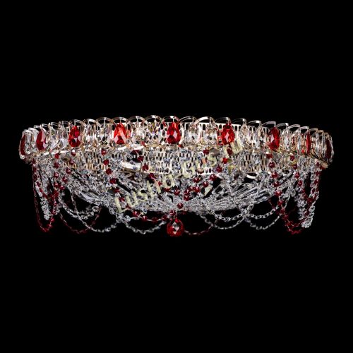 Люстра Каскад Ажур 700 мм красный в Самаре Гусь Хрустальный