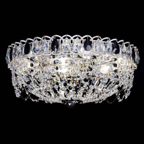 Люстра Каскад Ажур Черная белая в Самаре Гусь Хрустальный