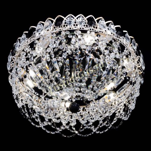 Люстра Каскад Ажур Черная белая в Самаре Гусь Хрустальный