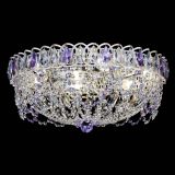 Люстра Каскад Ажур Фиолетовая белая в Самаре